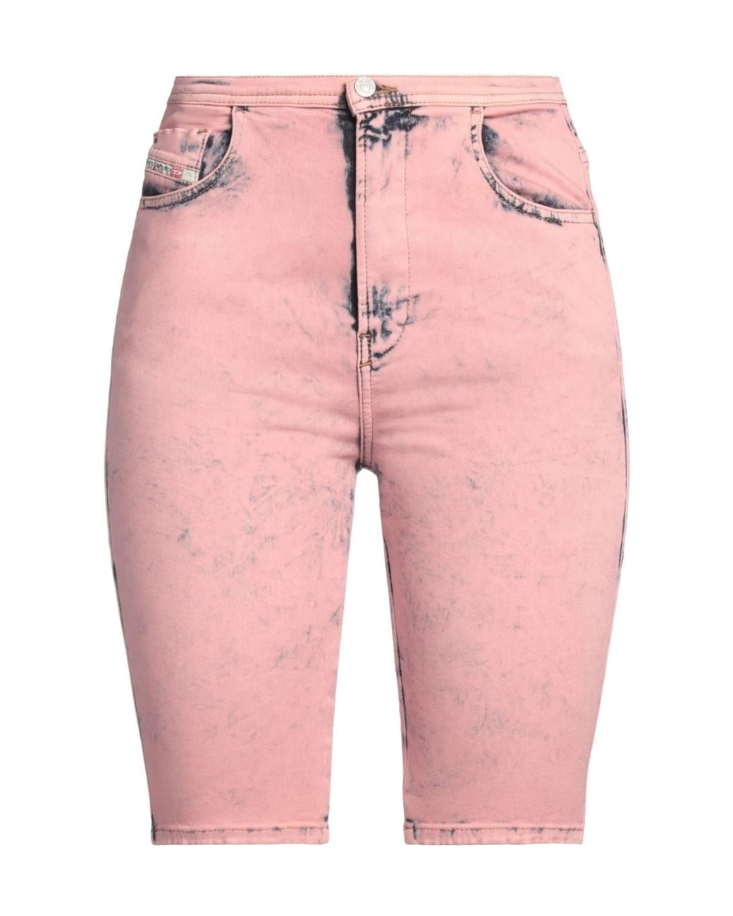 DIESEL Pink Plain Colour Denim Shorts