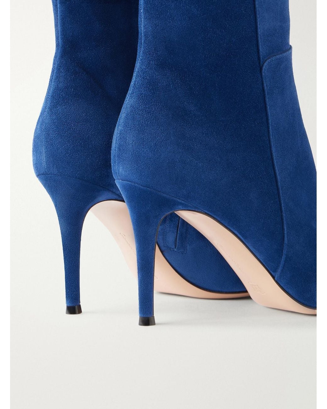 Gianvito Rossi Blue Levy Suede Boots