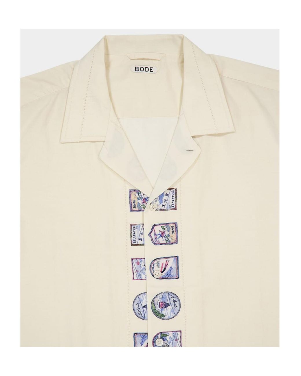 Bode White Short Sleeved Ski Season Shirt for men