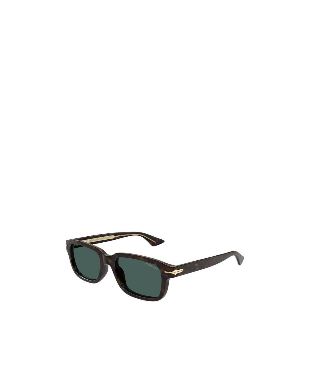 Montblanc Green Eyewear Rectangular Frame Sunglasses for men