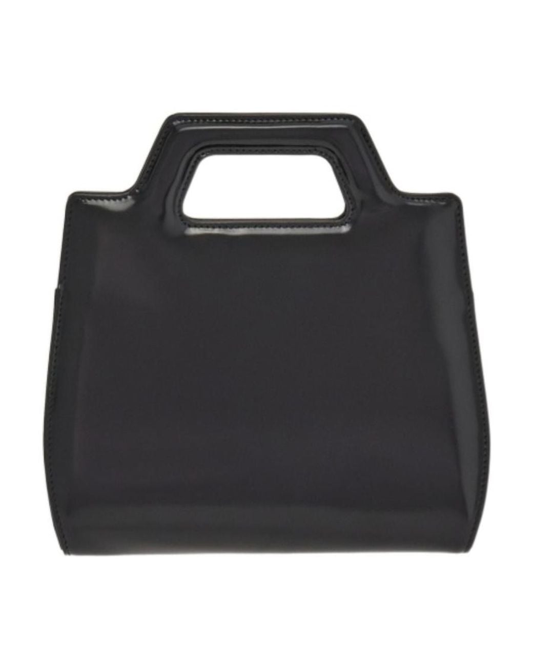 Ferragamo Black Ferragamo Wanda Flip-Lock Fastened Mini Tote Bag