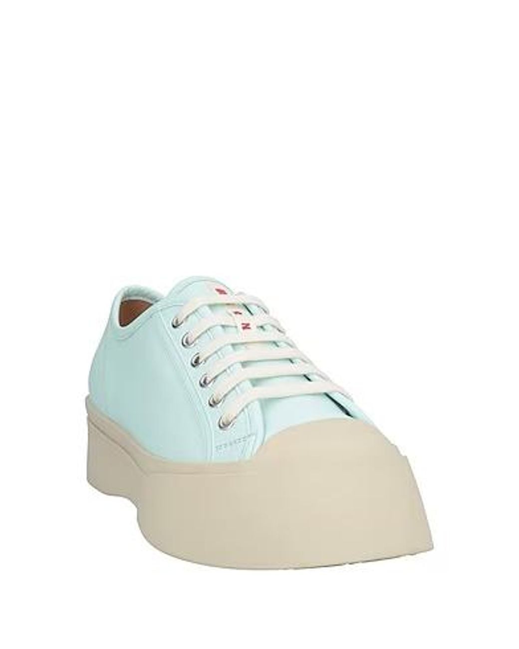 Marni Blue Minimal Leather Sneakers