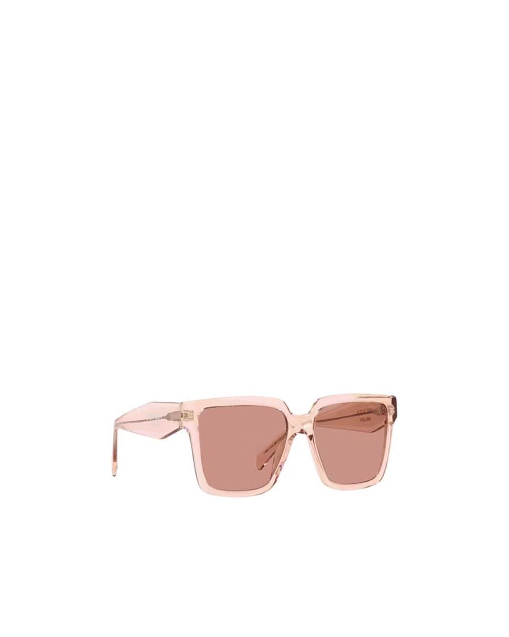 Prada Pink Eyewear Square Frame Sunglasses