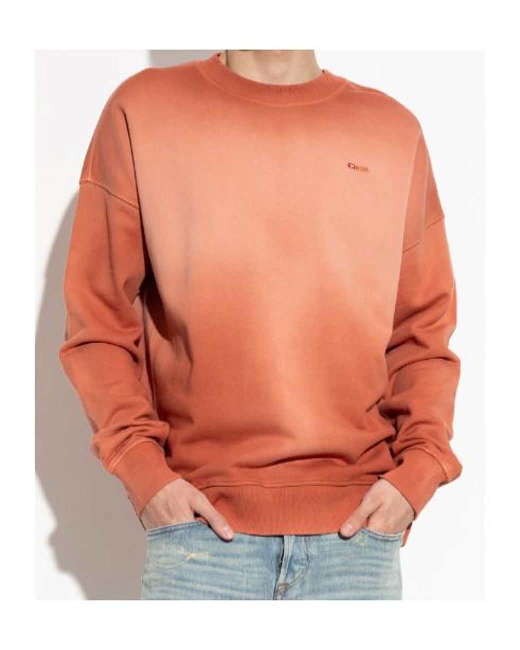 DIESEL Orange Rob R 1 Gradient Sweatshirt for men