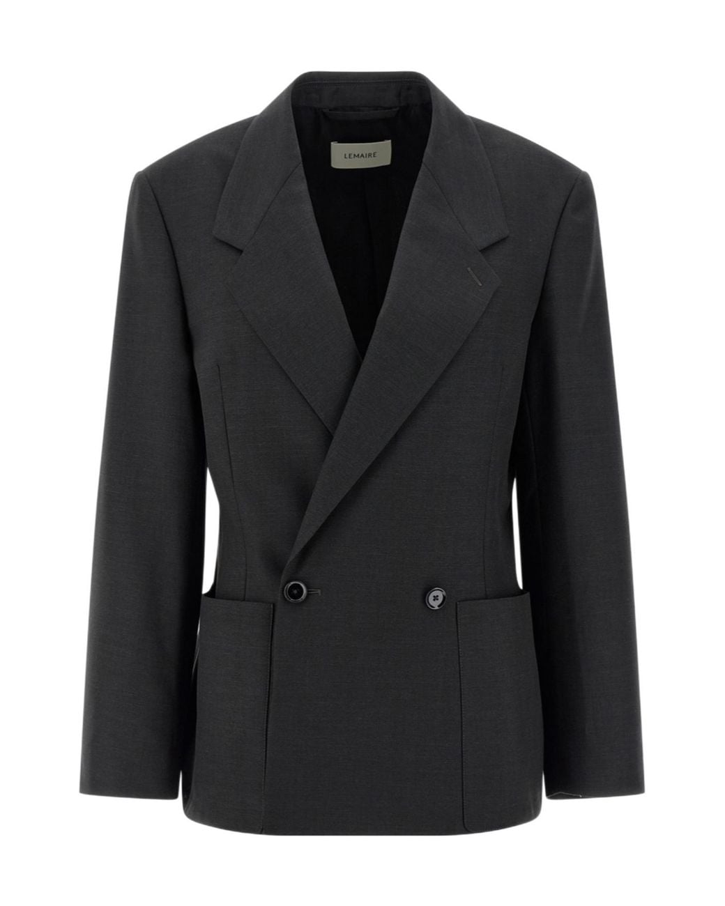 Lemaire Black Double-Breasted Tailored Jacket