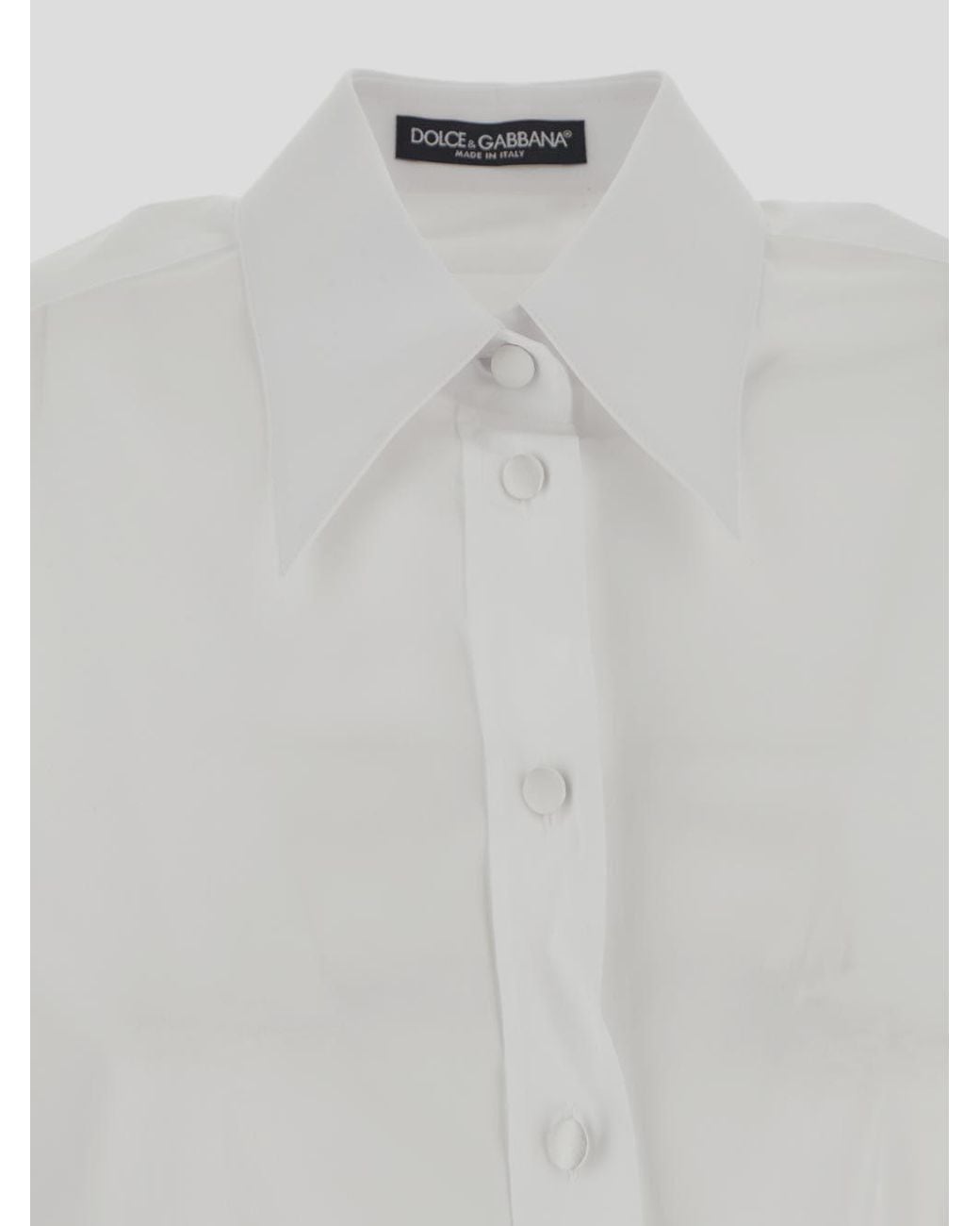 Dolce & Gabbana White Buttoned Long-Sleeved Shirt