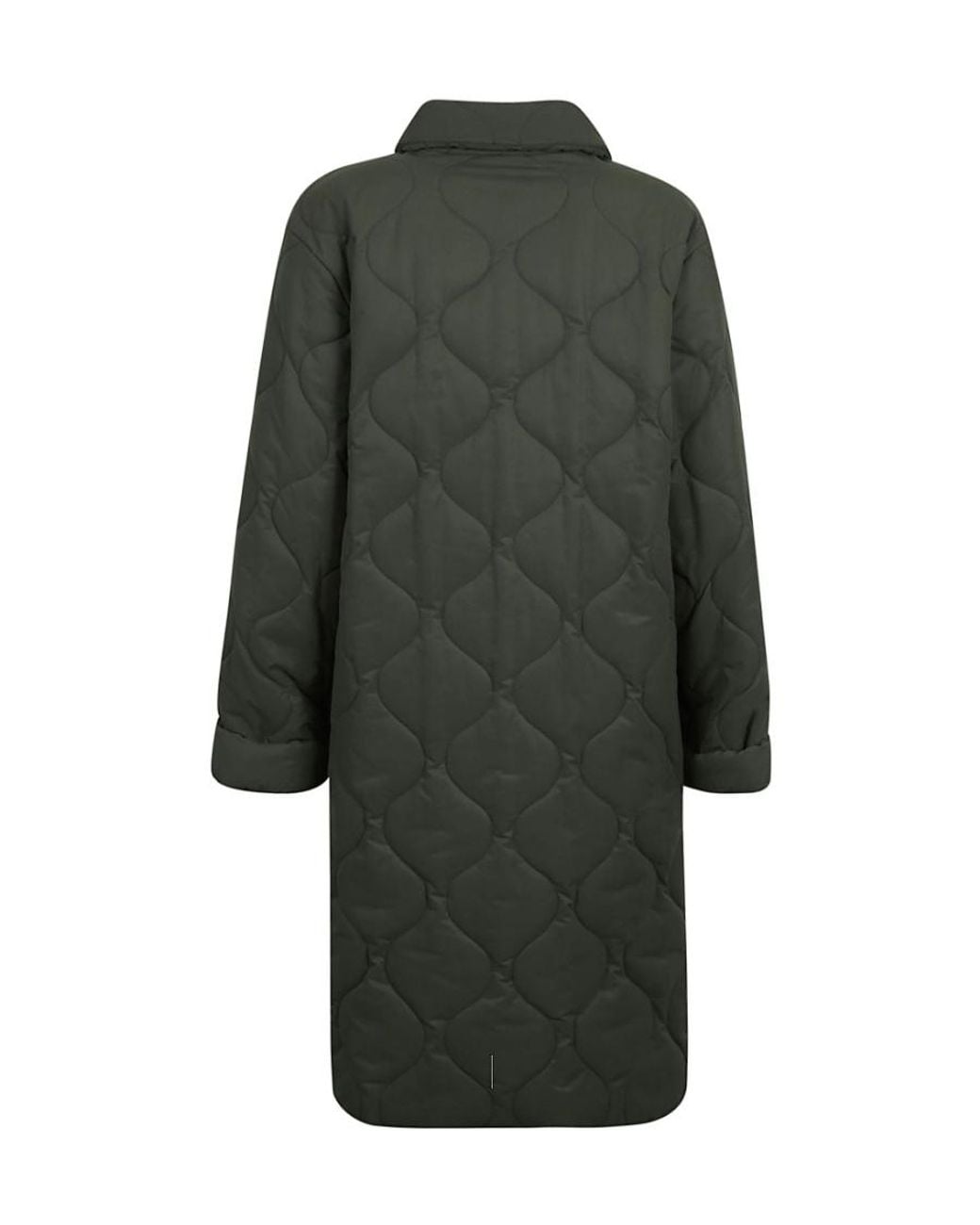 A.P.C. Green Sarah Quilted Buttoned Coat