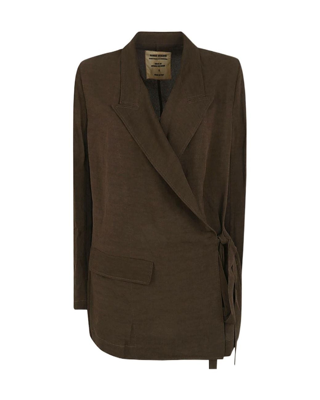 Uma Wang Green Khloe Peak-Lapels Jacket