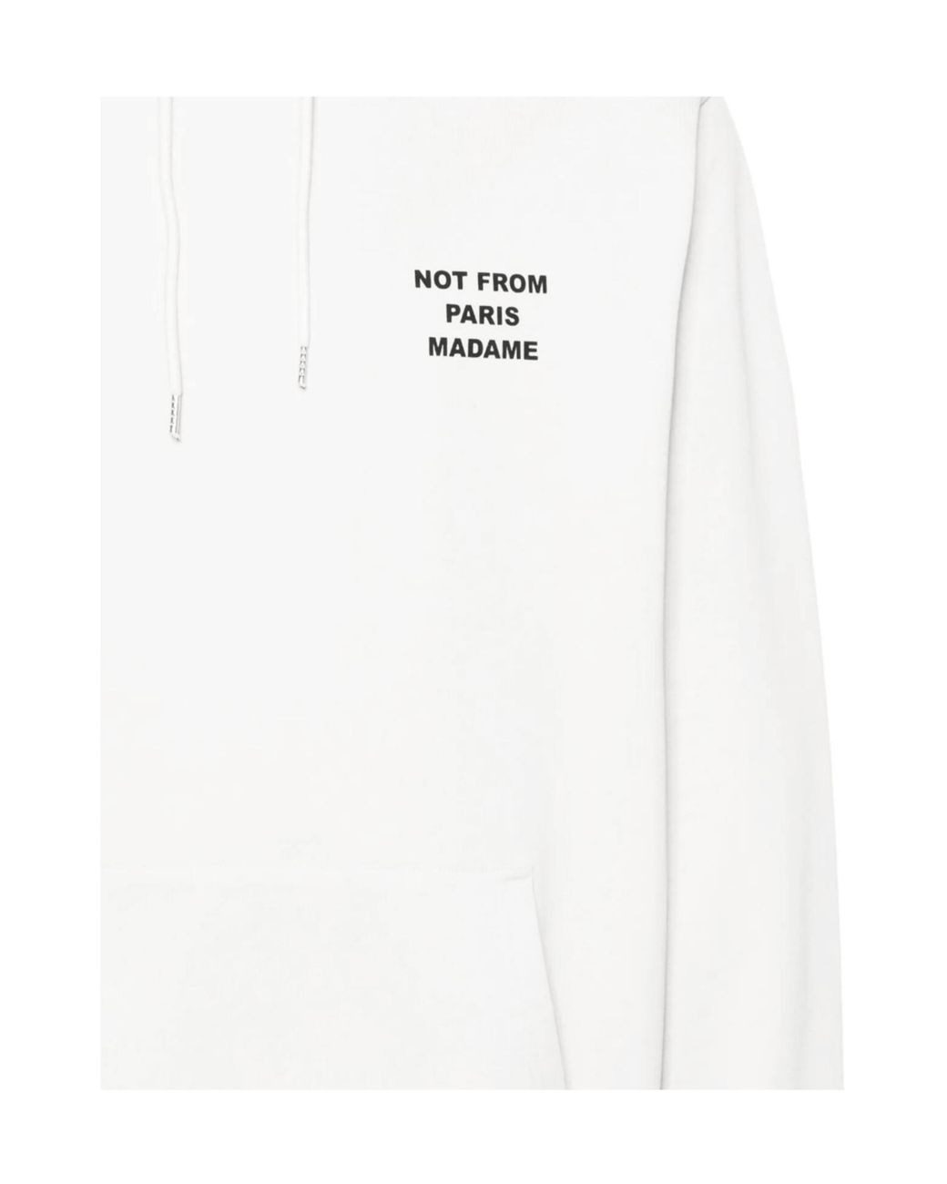 Drole de Monsieur White Drôle De Monsieur Slogan-Printed Drawstring Hoodie for men