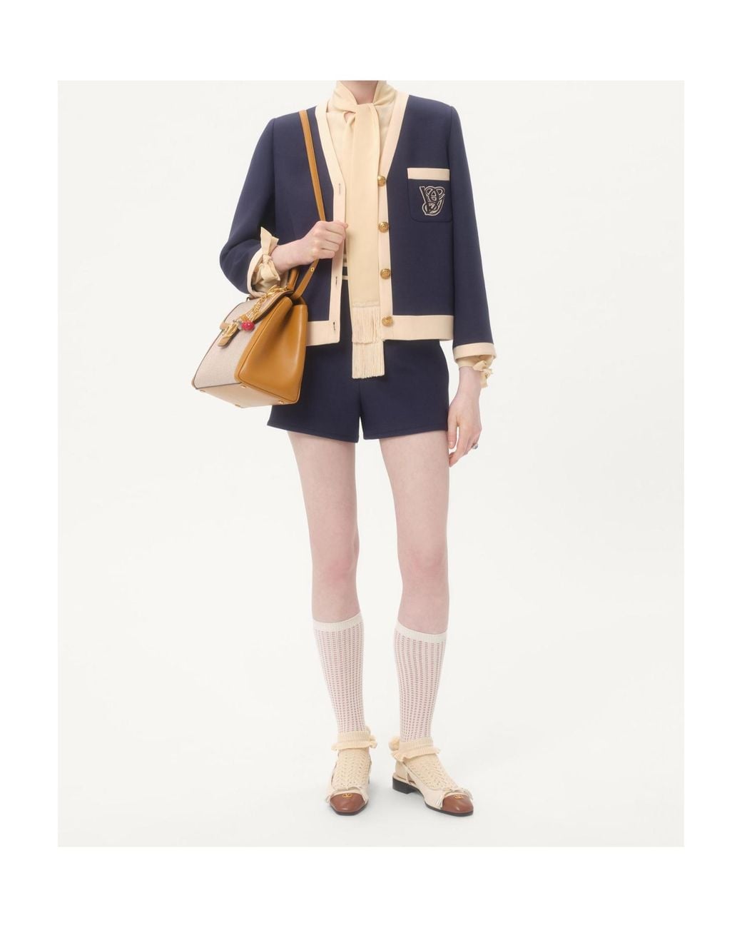 Valentino Blue Crepe Couture Shorts
