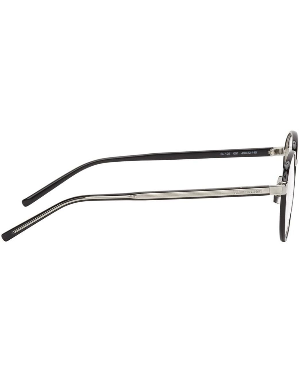 Saint Laurent White Eyewear Round Frame Glasses for men