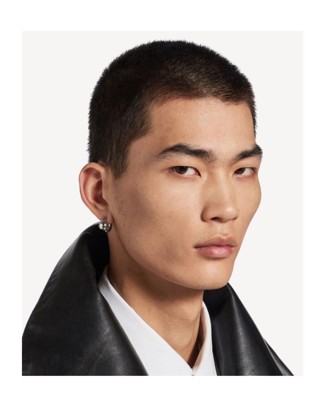 Balenciaga White Atom Hoop Earrings