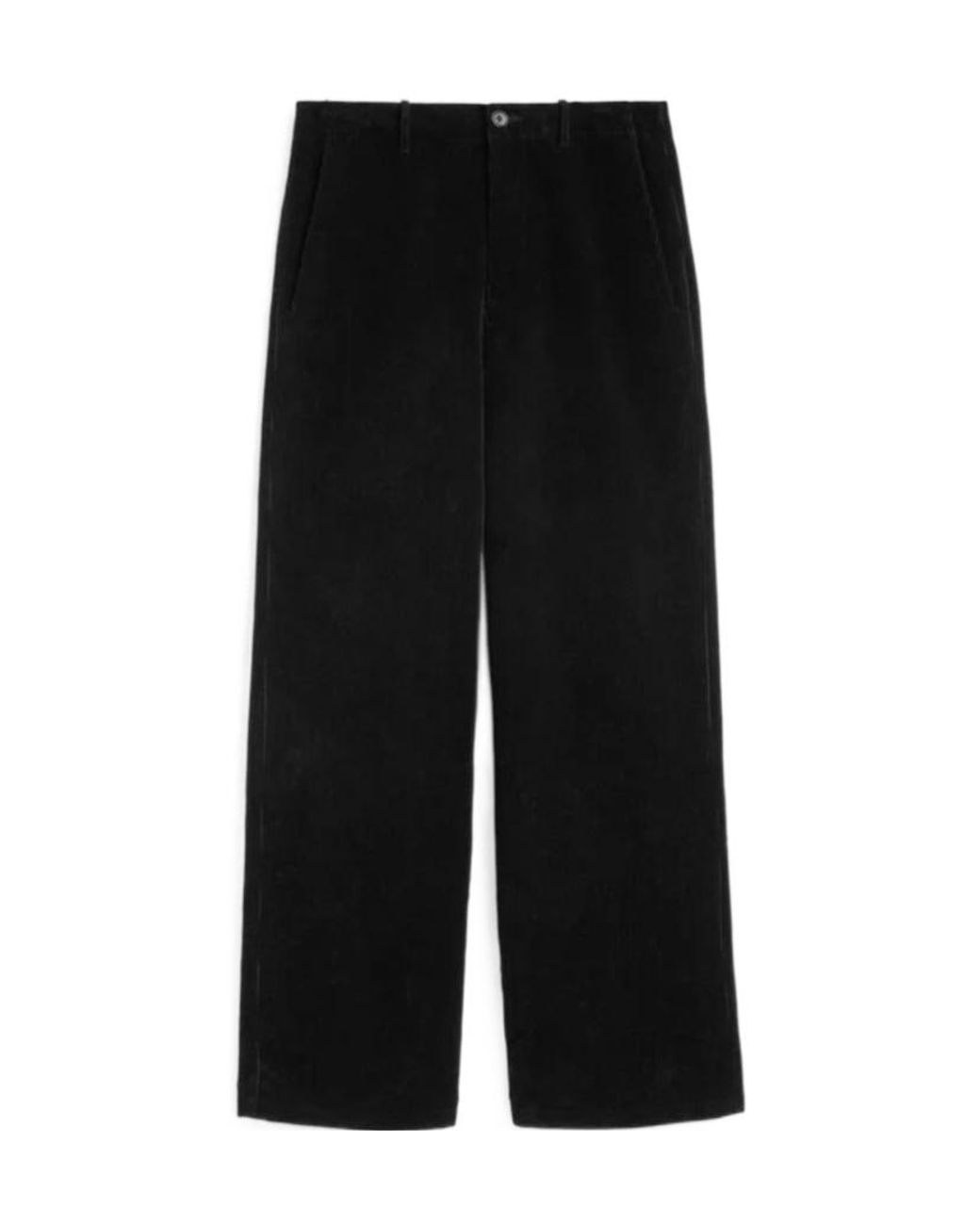 Jil Sander Black Wide-Leg Corduroy Pants for men