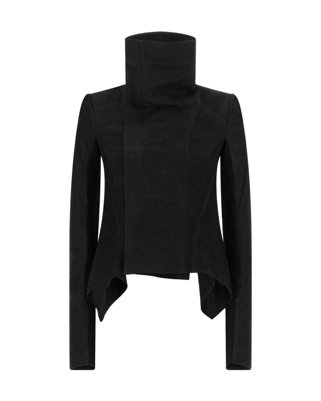Rick Owens Black Long-Sleeved Jacket