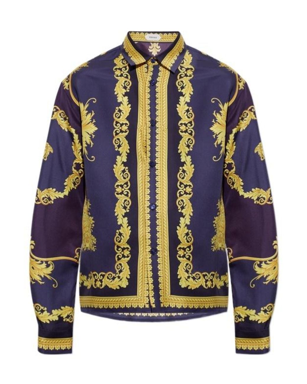 Versace Blue Casual Shirts for men