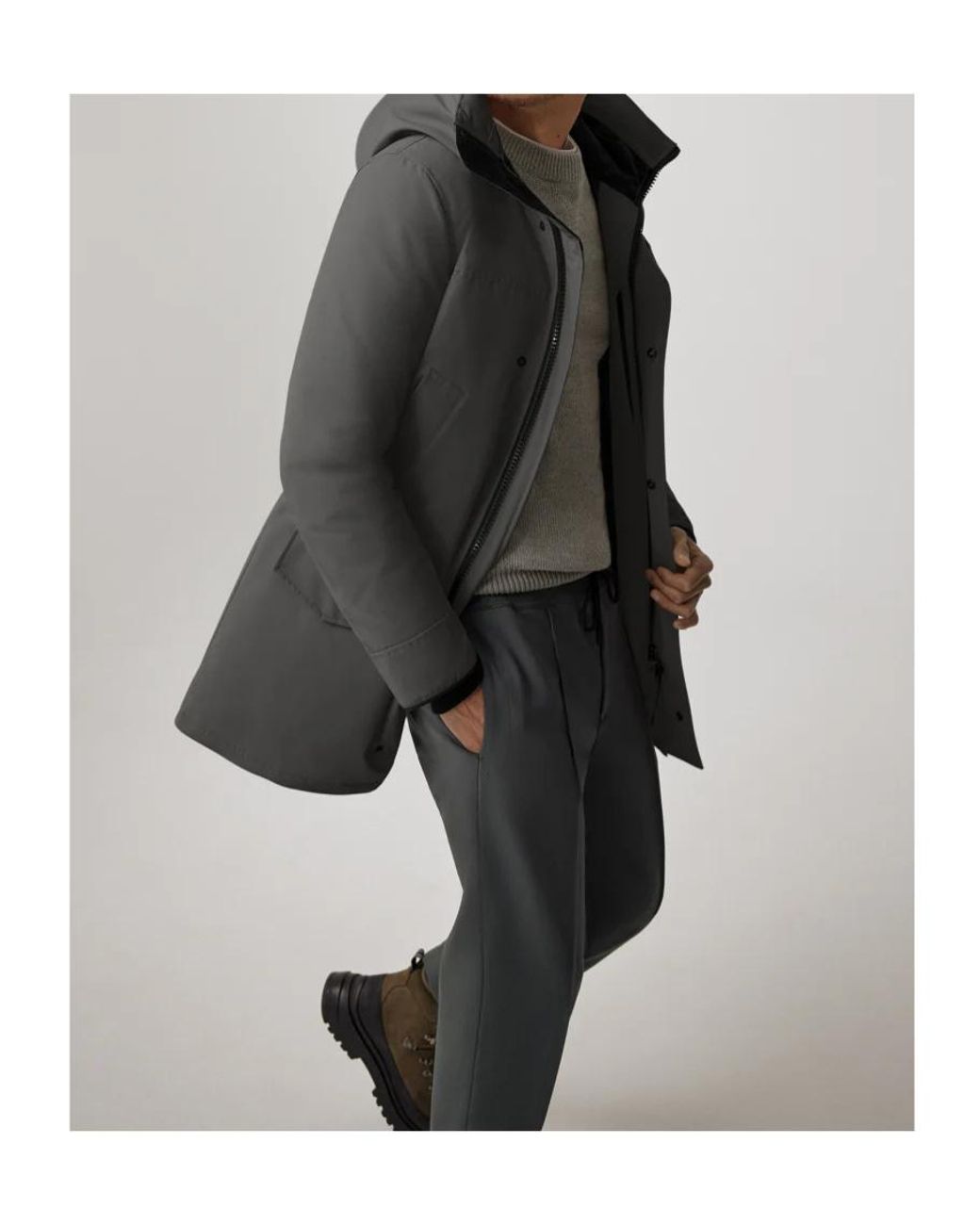 Canada Goose Gray Langford Hooded Parka for men