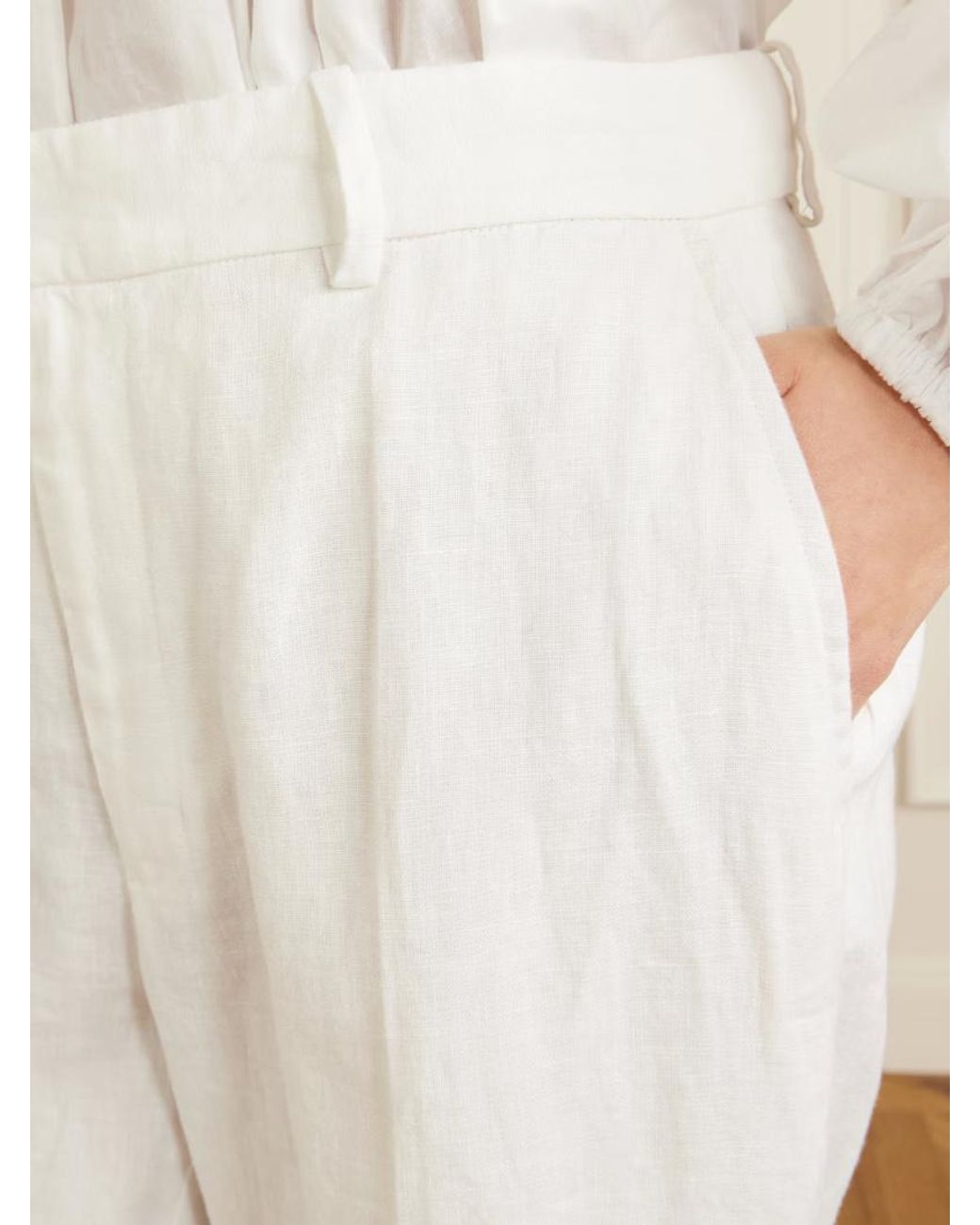 Polo Ralph Lauren White Straight Relaxed Trousers