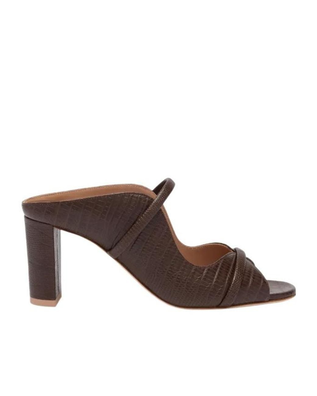 Malone Souliers Brown Norah Embossed Leather Sandals