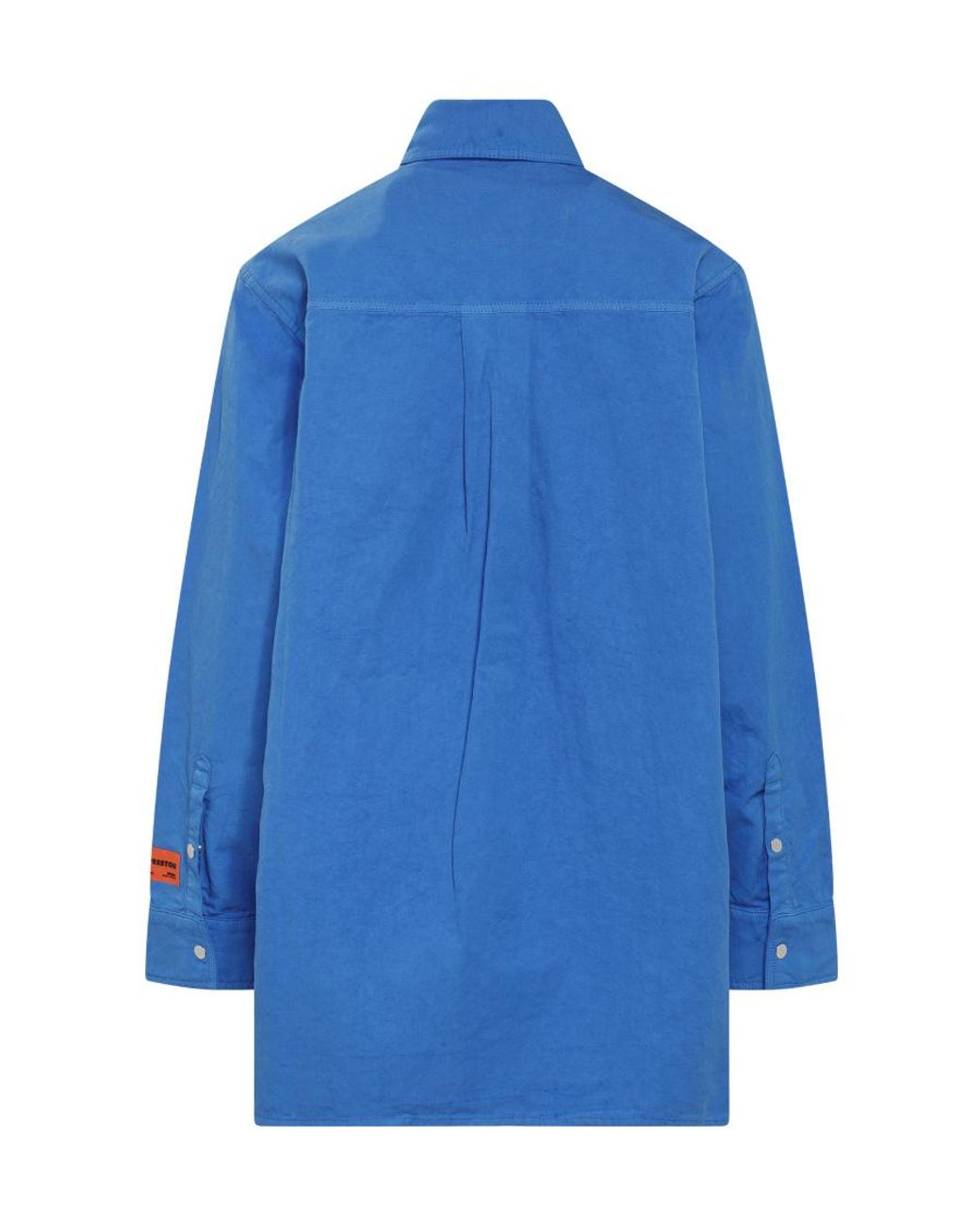 Heron Preston Blue Logo Patch Button-Up Shirt for men