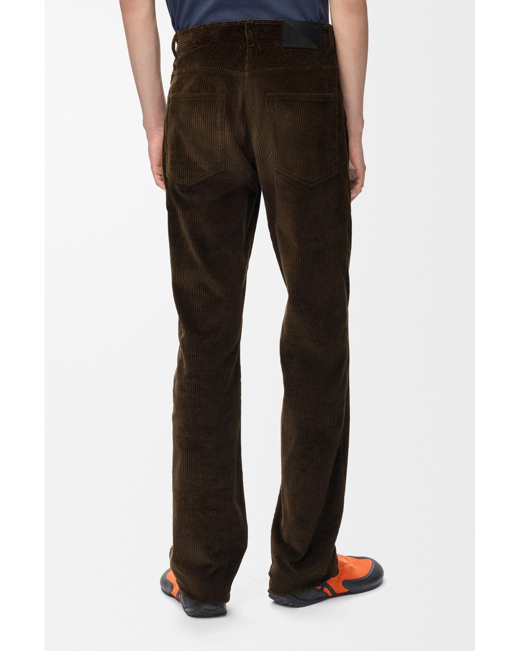 Loewe Brown Corduroy Mid Waist Trousers for men