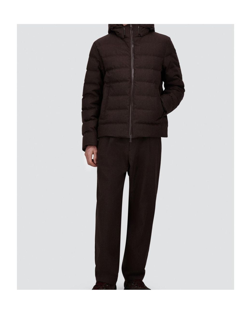Herno Black Flannel Jacket With Water-Repellent Coating for men