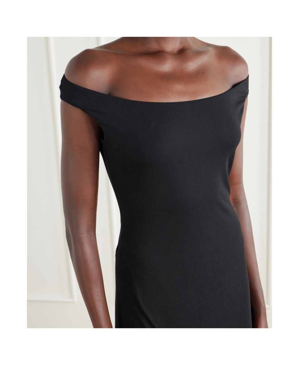 Alaïa Black Draped Knit Dress
