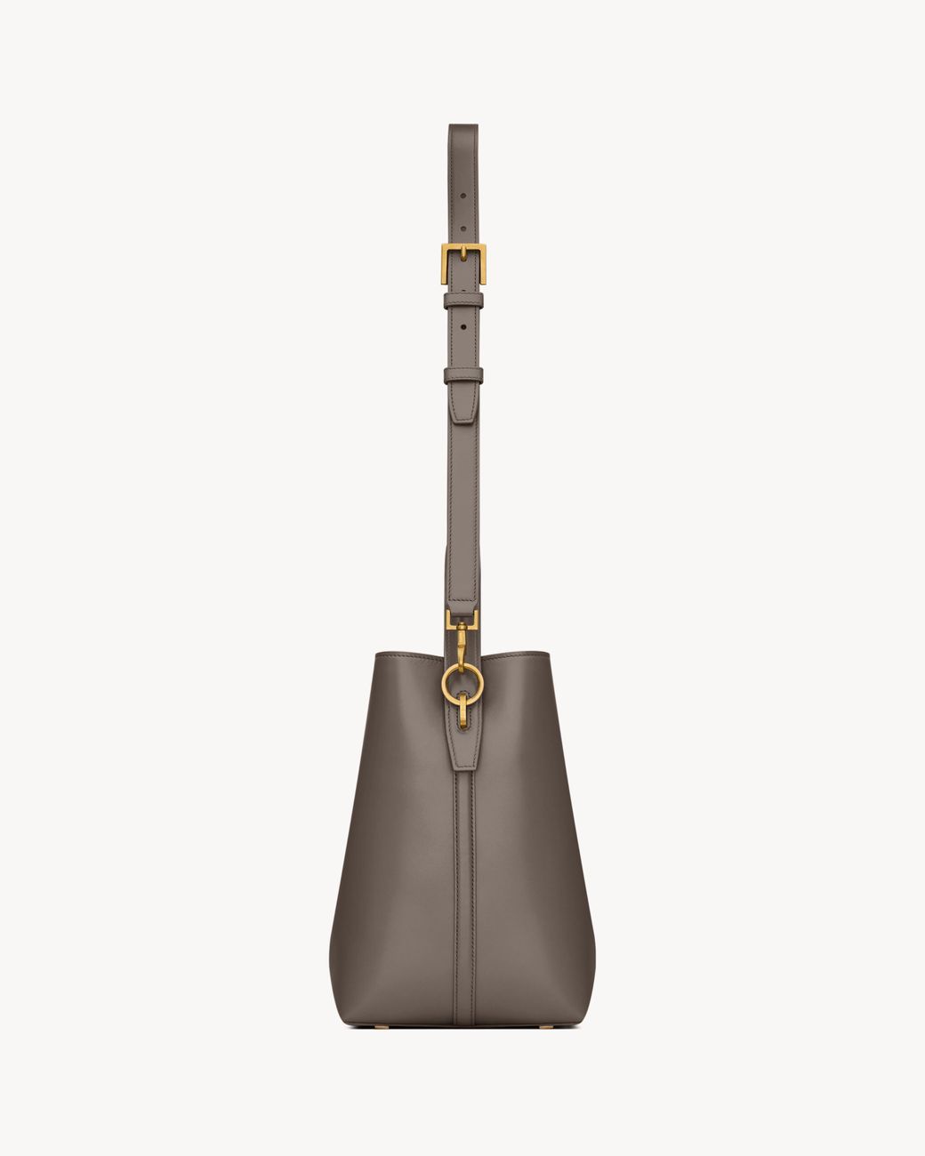 Saint Laurent Brown Logo-Plaque Top-Handle Tote Bag