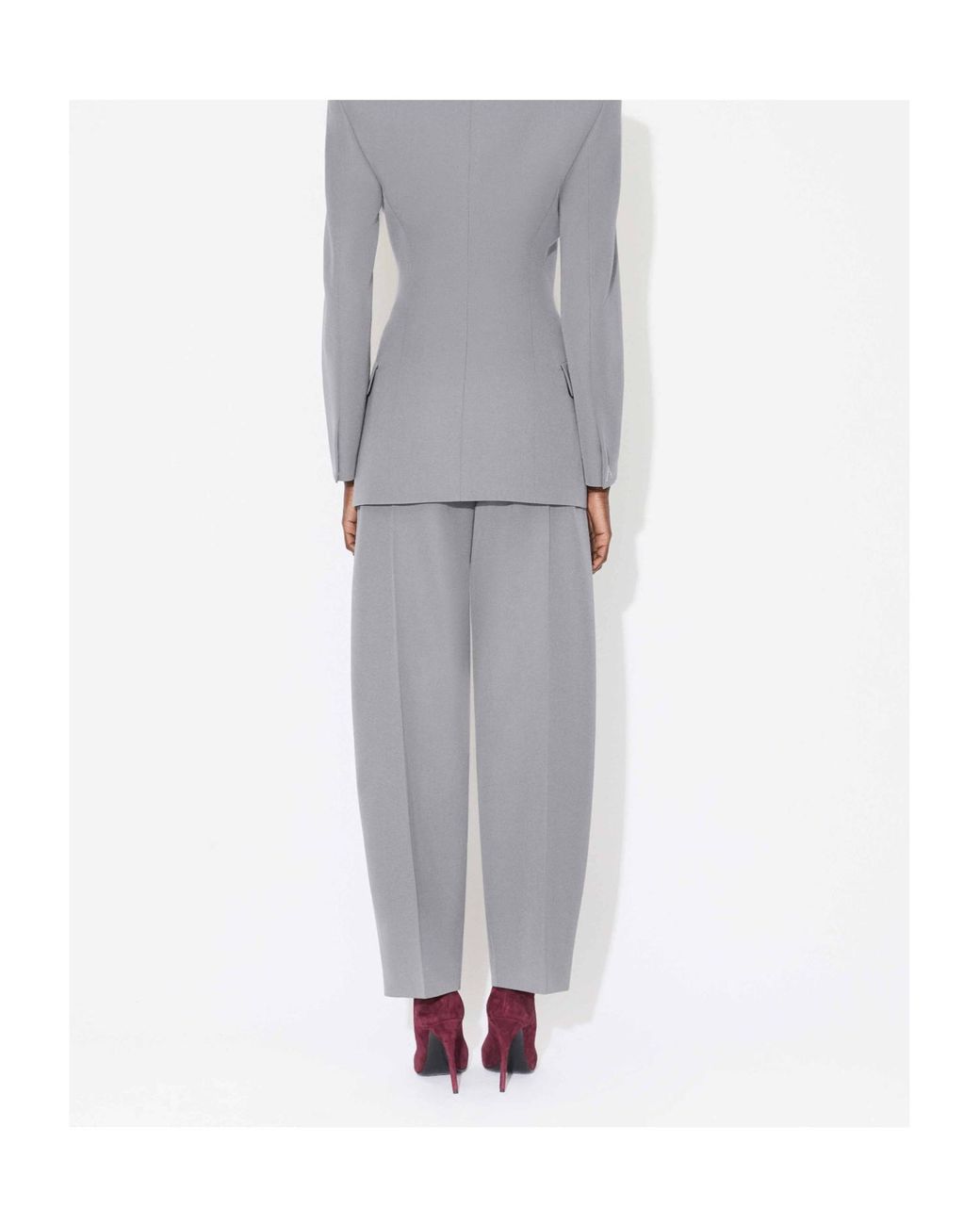 Alaïa Gray Alaïa Gabardine Trousers