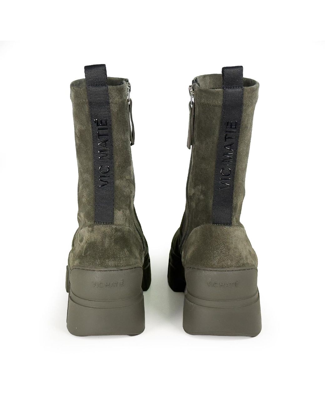 Vic Matié Green Platform Mid-Calf Boots
