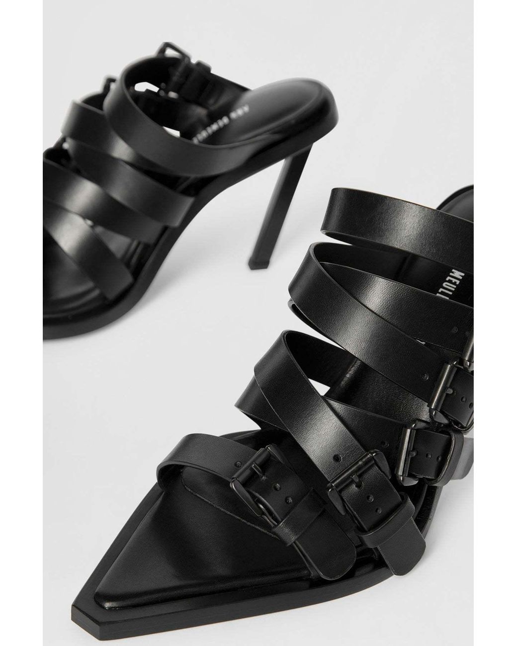 Ann Demeulemeester Black 90Mm Nel Strappy Sandals