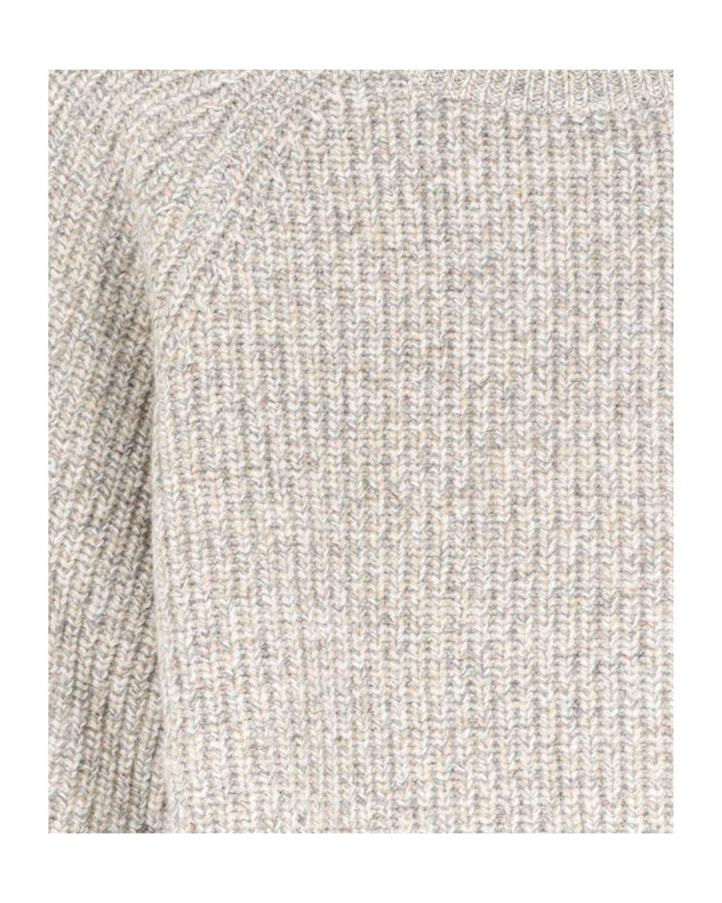 Aspesi White Crew-Neck Knitted Sweater