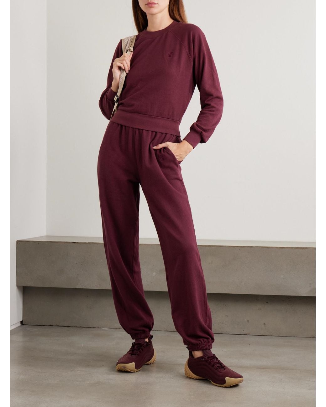 ÉTERNE Purple Soft Cotton Sweatpants