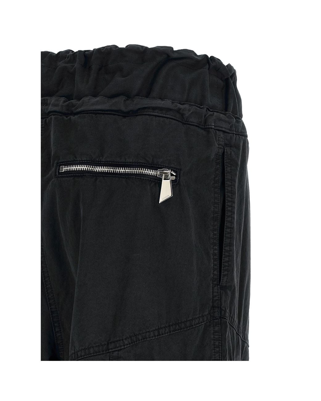 The Attico Black The Oversized Parachute Cargo Pants