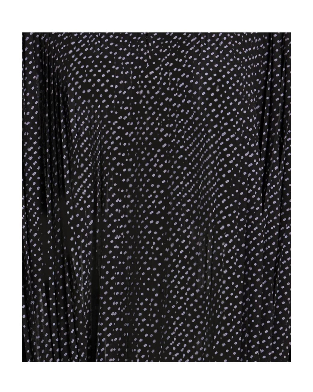 MM6 by Maison Margiela Black Polkadot Pleated Dress