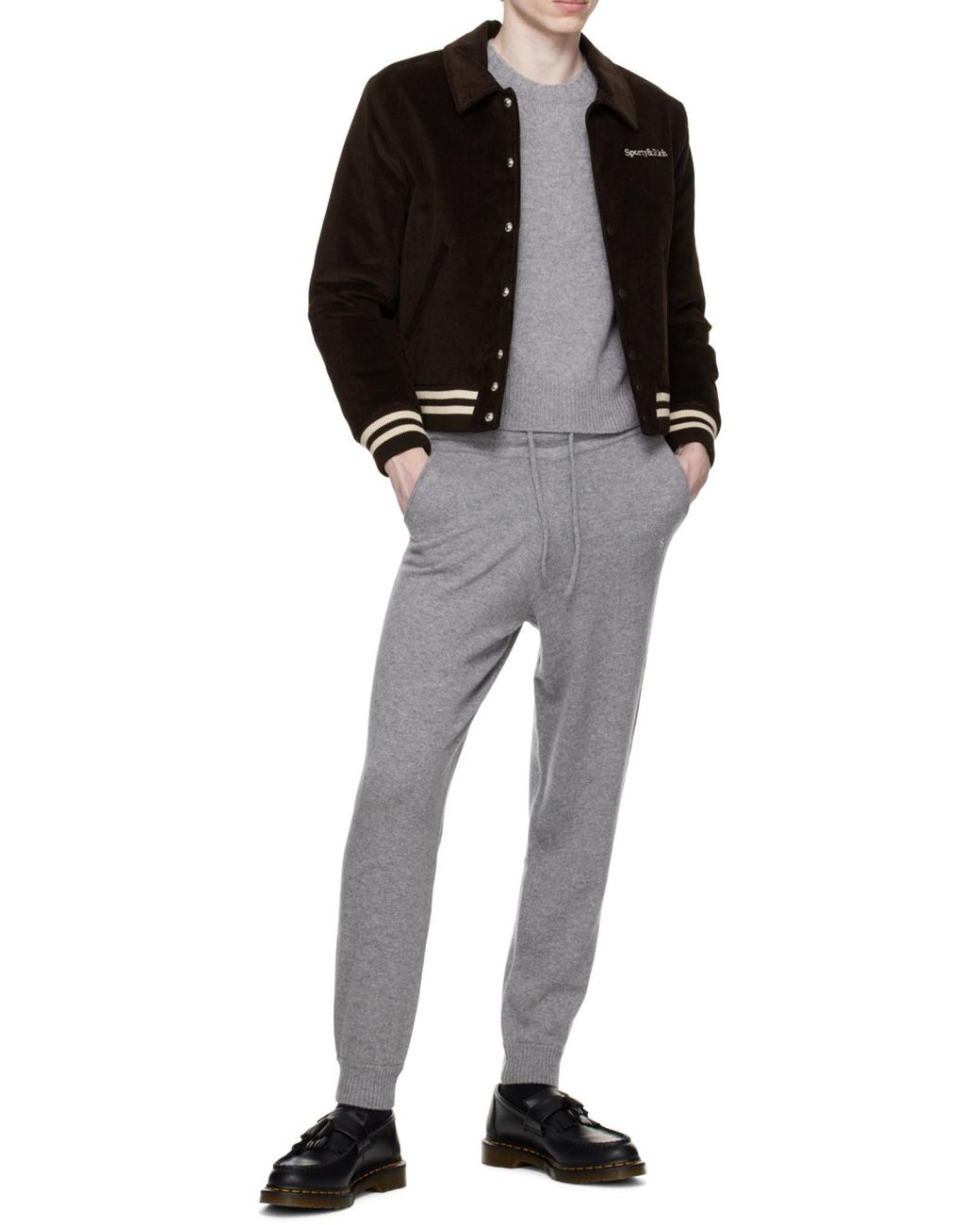 Sporty & Rich Gray Long-Sleeve Knitted Jumper for men