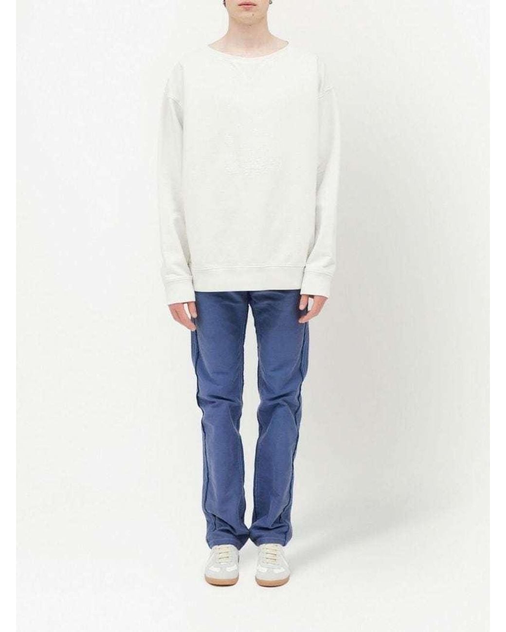 Maison Margiela White Numeric Logo Sweatshirt for men