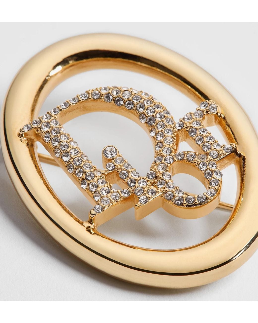 Dior Metallic Oblique Brooch