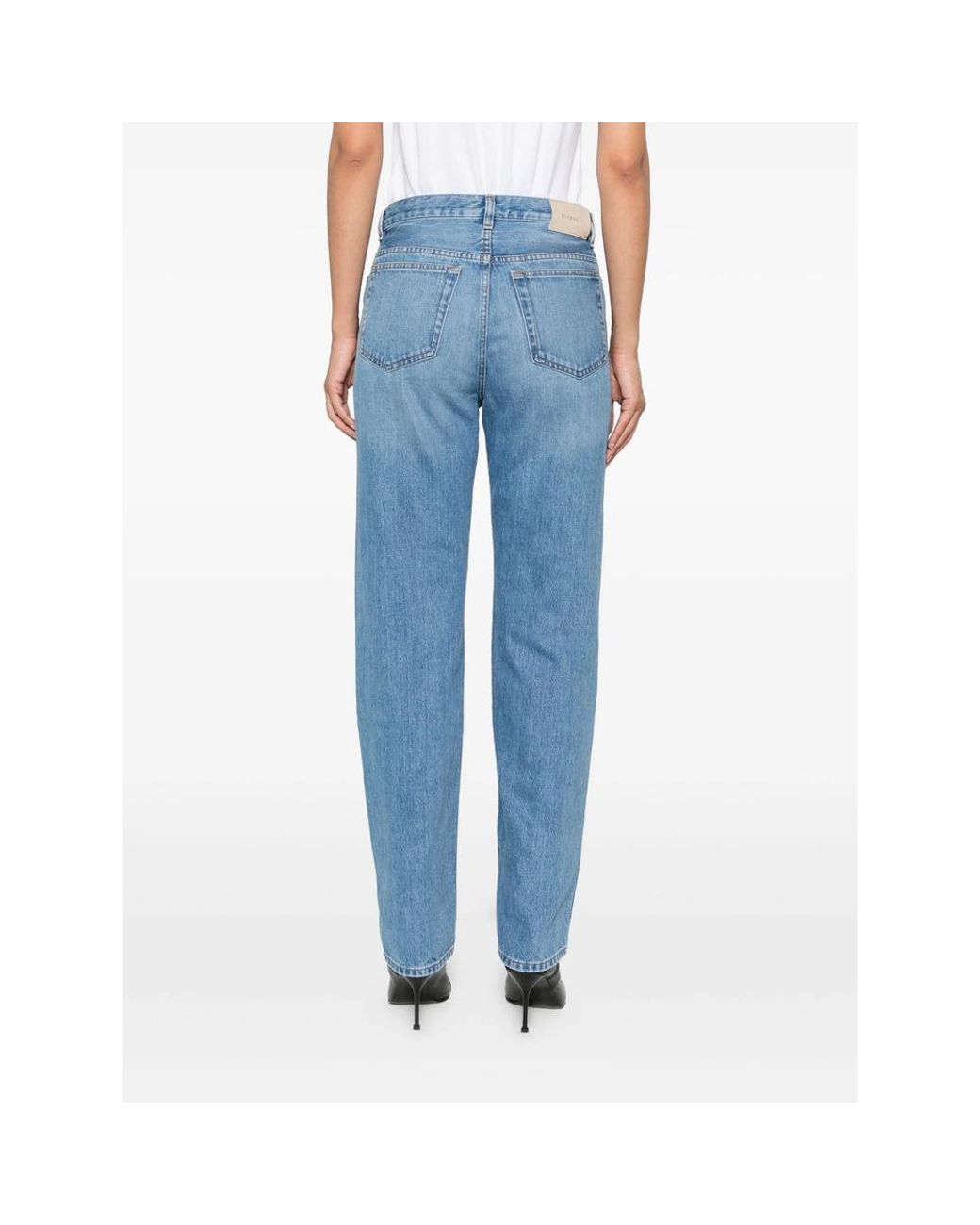 Givenchy Blue High-Waisted Straight-Leg Jeans