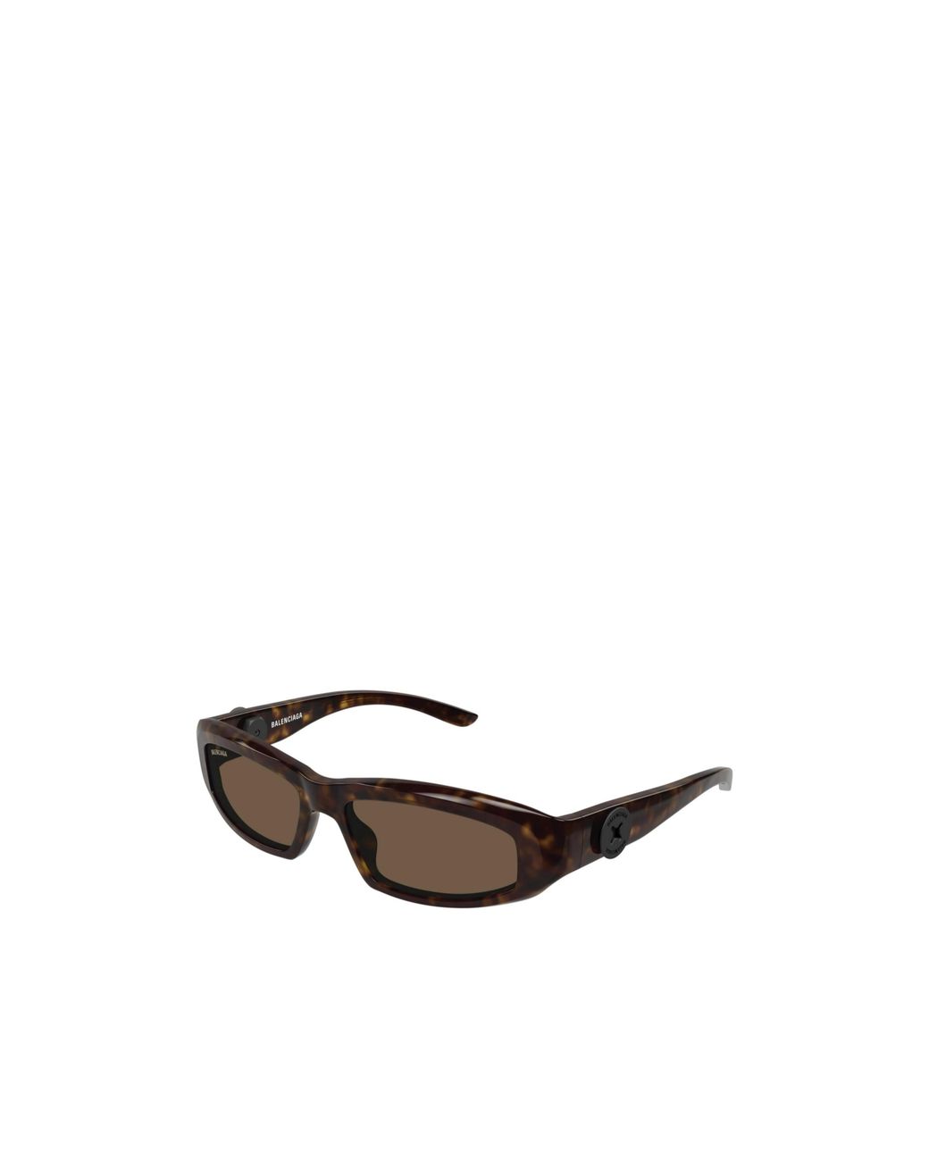 Balenciaga White Eyewear Rectangular Logo Sunglasses for men