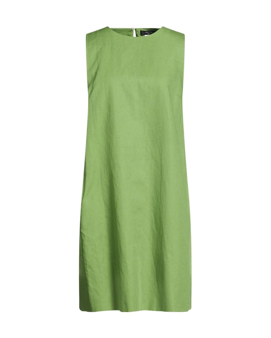 Weekend by Maxmara Green Sleeveless Solid Round-Neck Dress