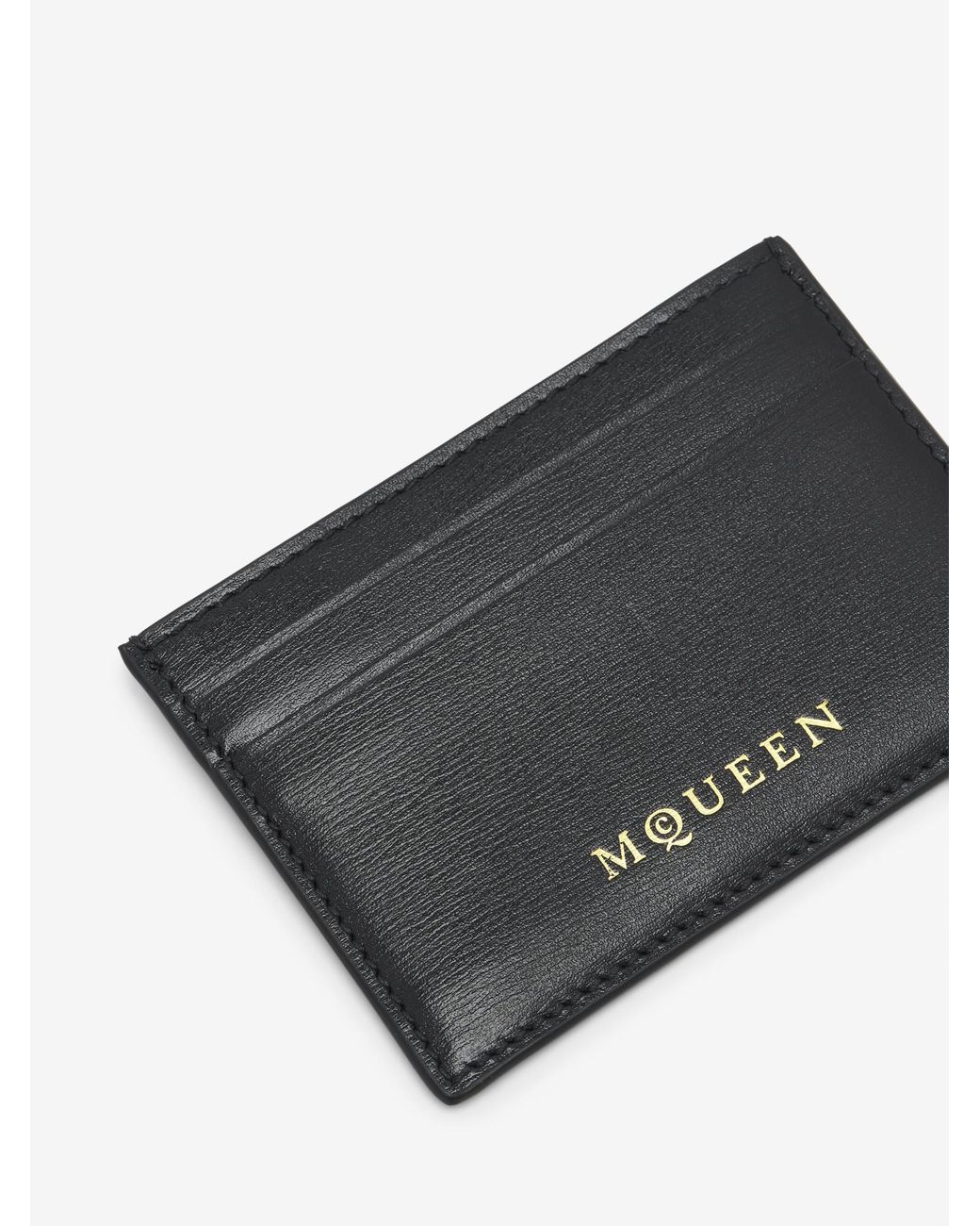 McQueen Black Logo Printed Card Holder