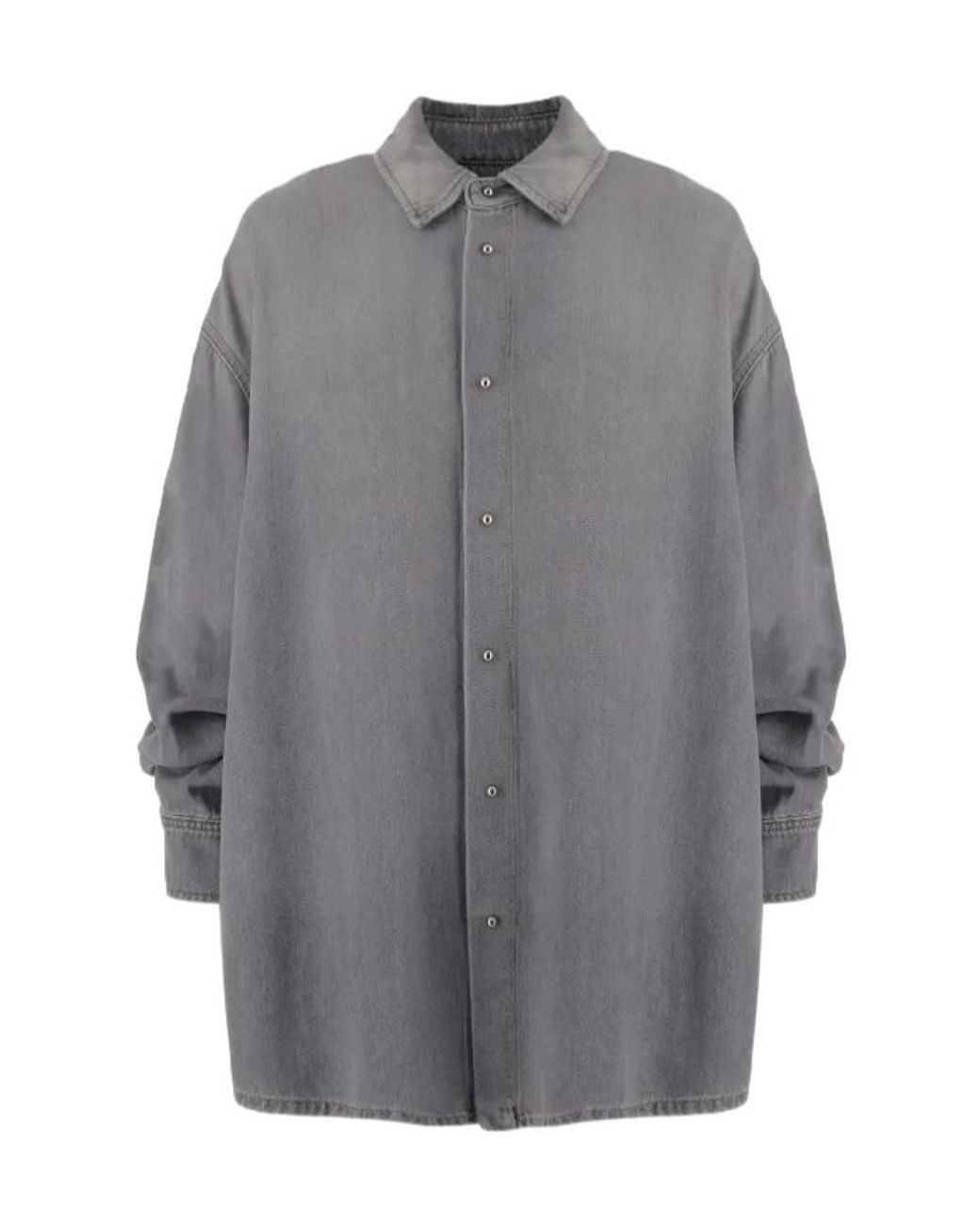 DARKPARK Blue Gathered-Sleeve Denim Shirt