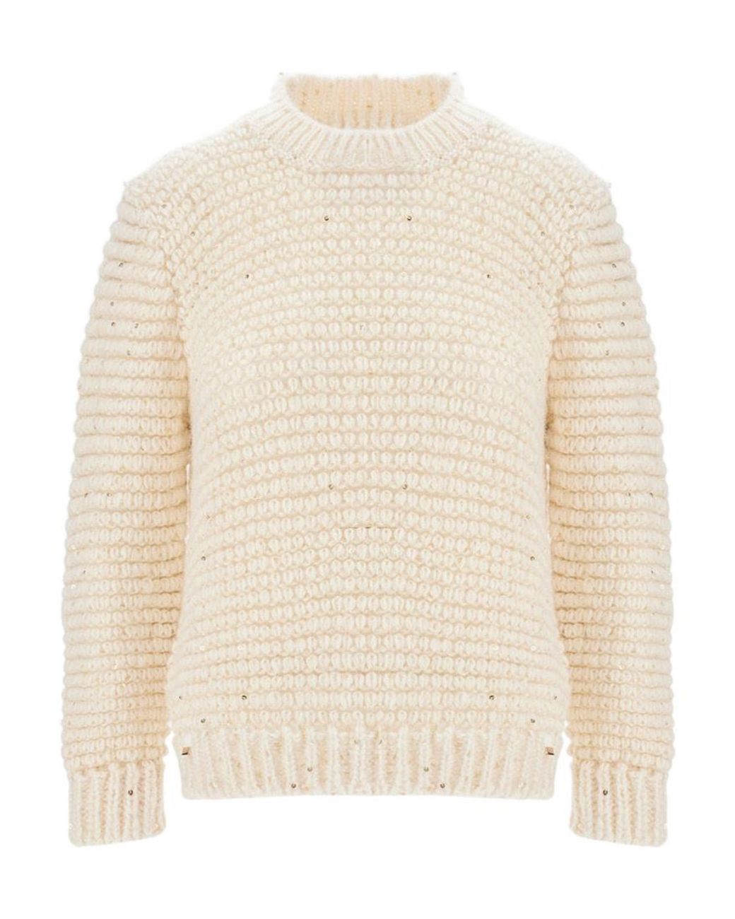 Herno White Resort Textured Knitted Jumper