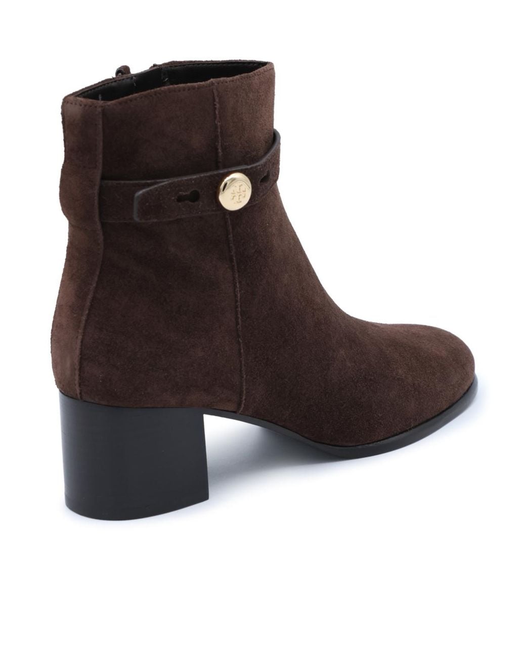 Tory Burch Brown Strap Detail Ankle Boots