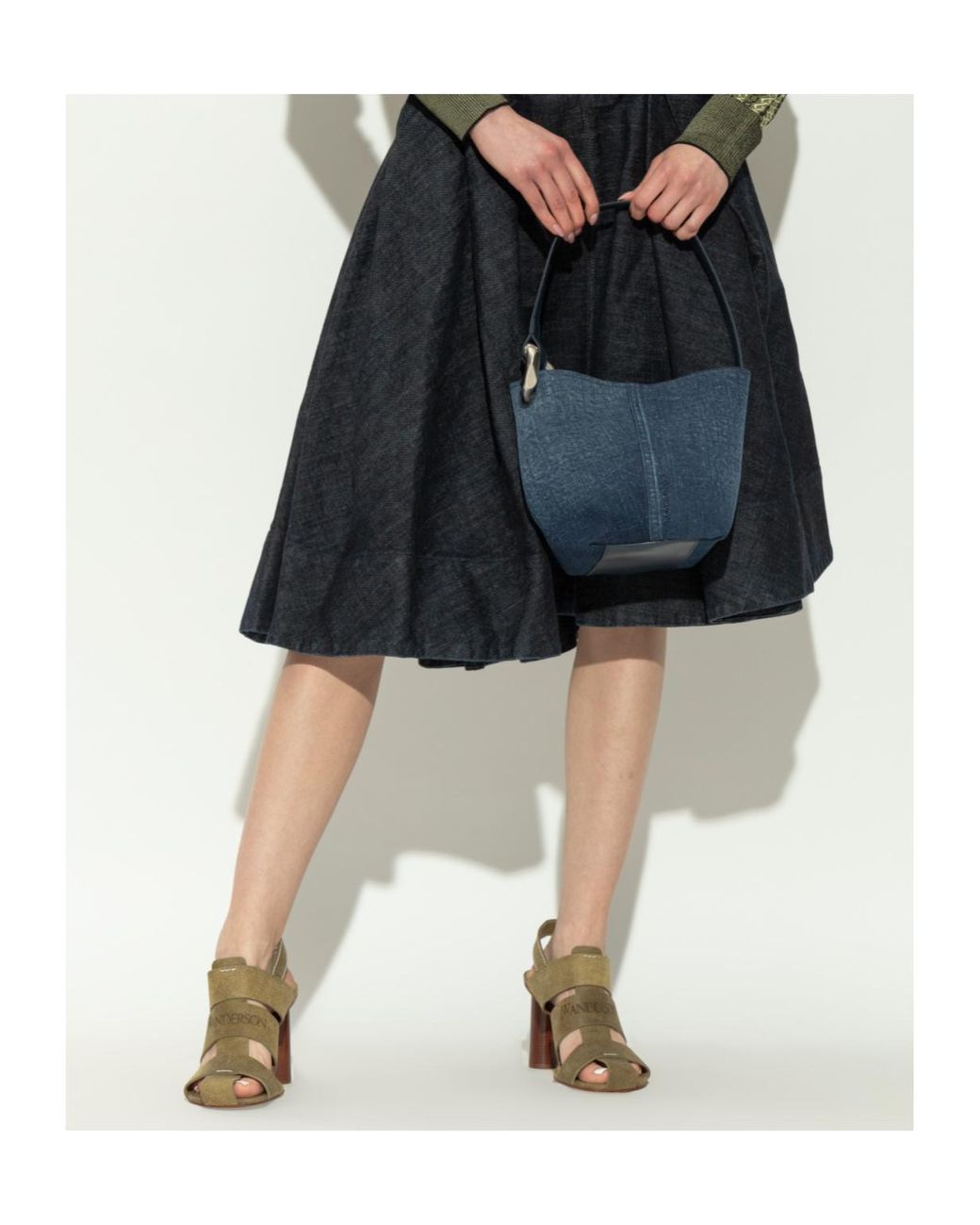 J.W. Anderson Green Round Toe High Heel Sandals