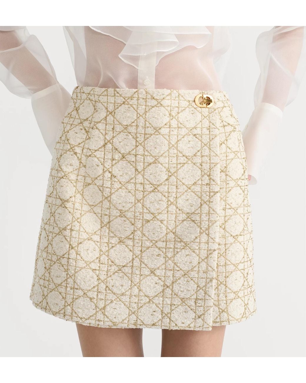 Dior Natural Macrocannage Short Skirts