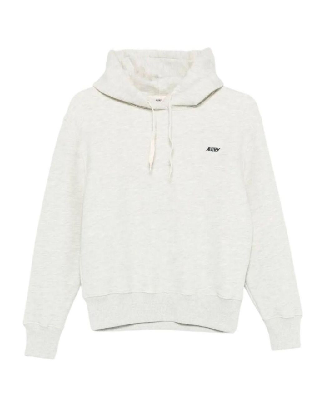 Autry White Logo-Embroidered Drawsting Hoodie
