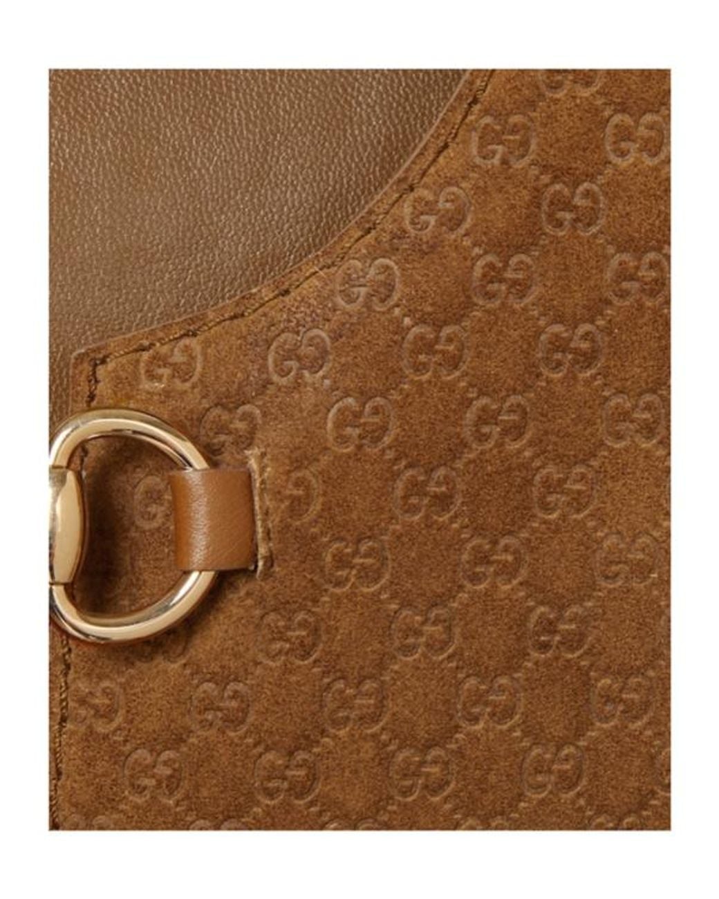 Gucci Brown Monogrammed Horsebit Detailed Mini Dress