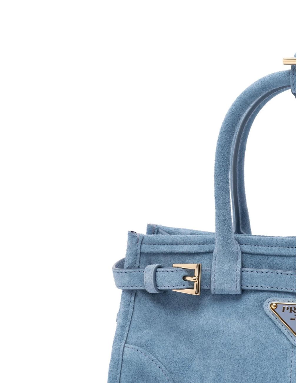 Prada Blue Double-Handle Shoulder Bag