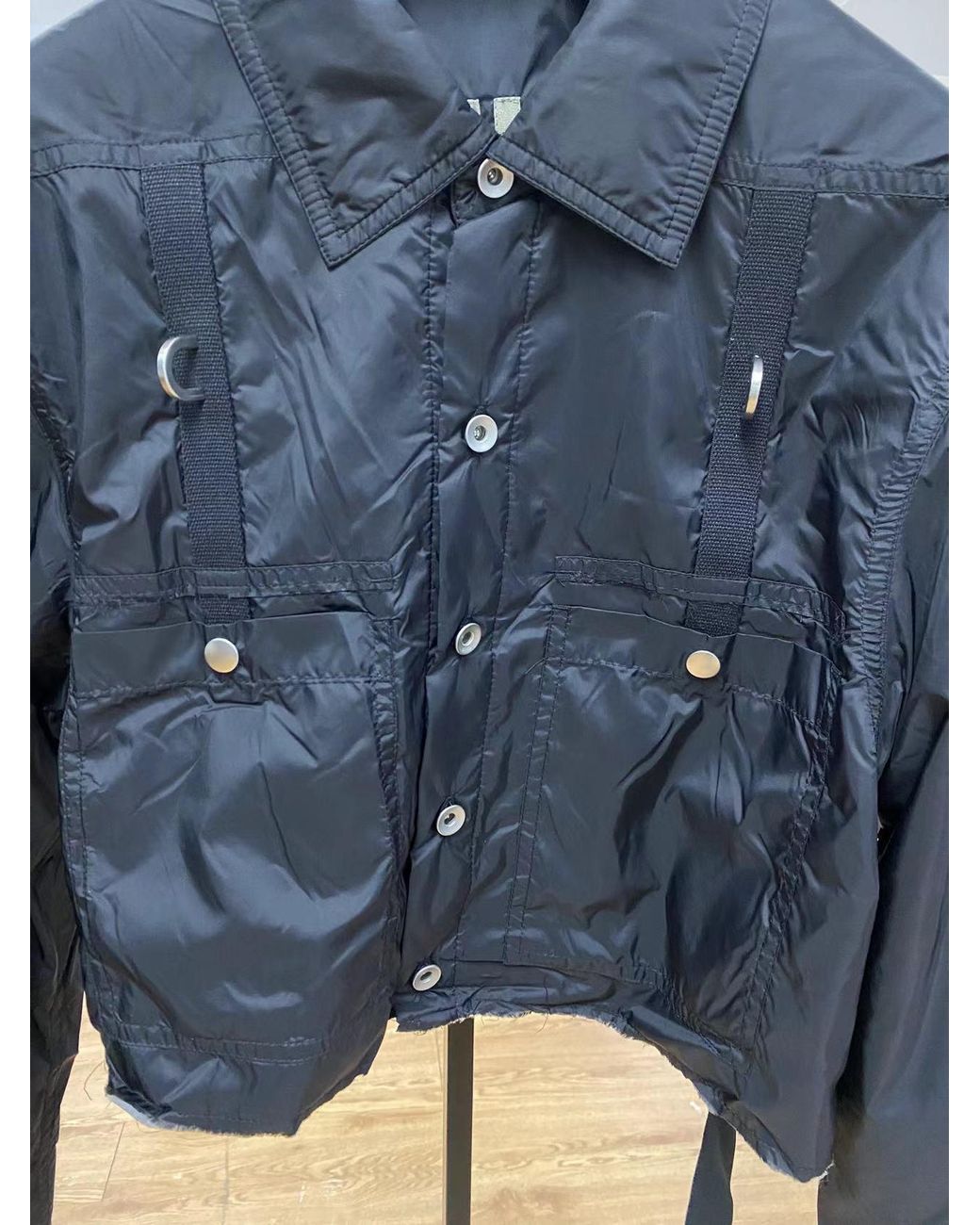 Rick Owens Black Short Ribbon Casual Jacket